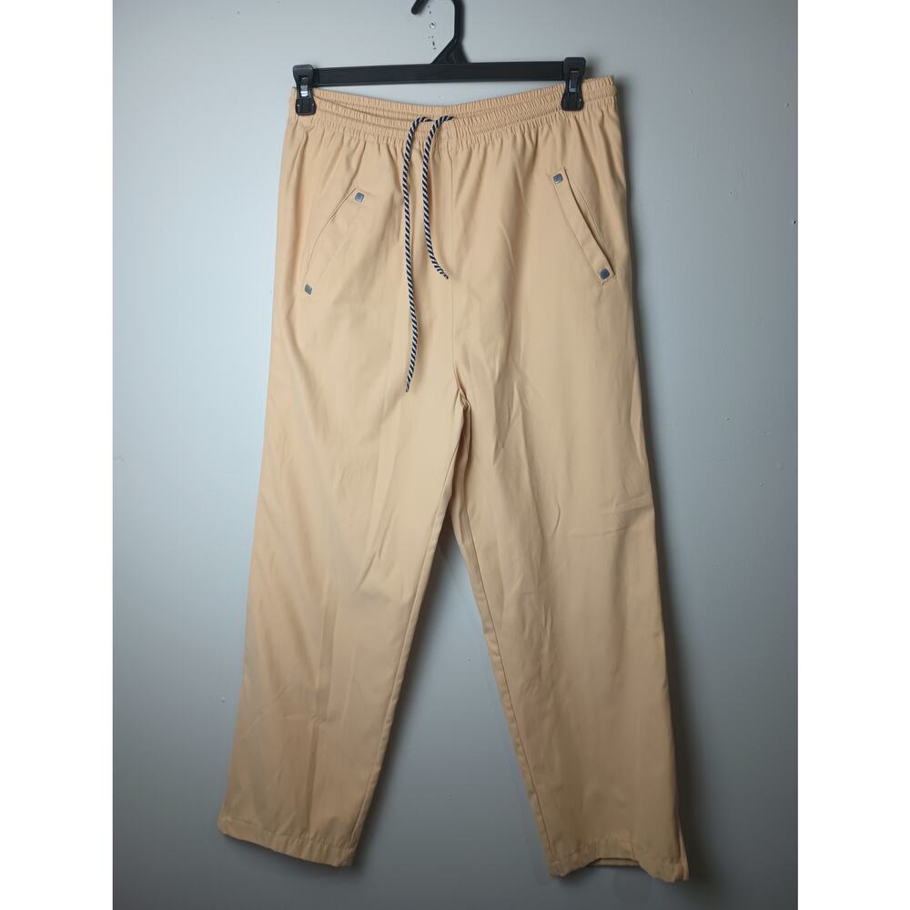 Jamie Sadock‎ Yellow Straight Leg Golf Pants Drawstring Windbreaker Large